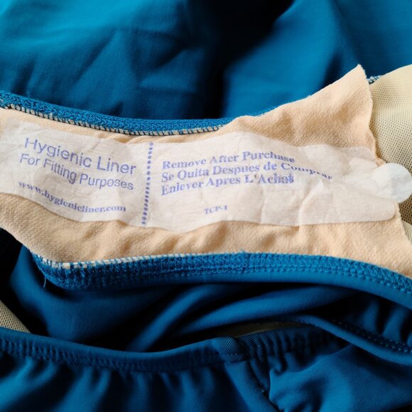 SHAPE FX TEAL CONTROL SWIMSUIT-SIZE 8- BEJEWELED WRAP ONE-PIECE - Picture 7 of 10